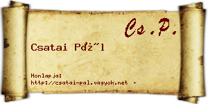 Csatai Pál névjegykártya