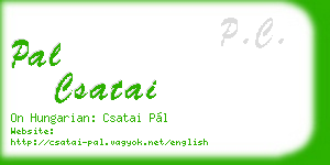 pal csatai business card